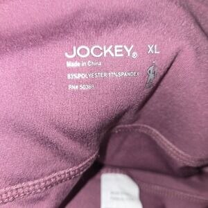Jockey XL Leggings Activewear Workout Yoga Purple Athleisure High Waist